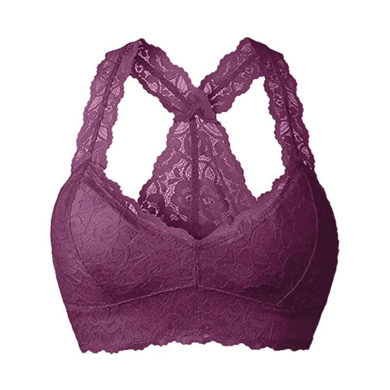 Women Lace Sports Bras Comfortable Bralette Solid Underwear Vest Female Wireless Lingerie Breathable Bra S-3xl Bralette Woman