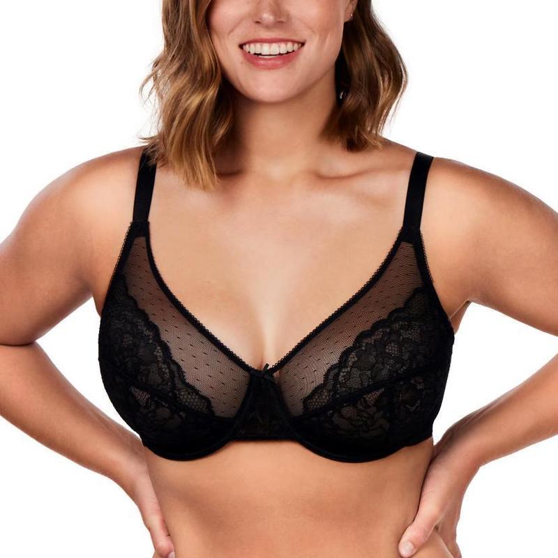 [Live] Unlined breathable lace lightweight bra, large size bra without padding, ultra-thin and comfortable, support sagging breasts, with wire