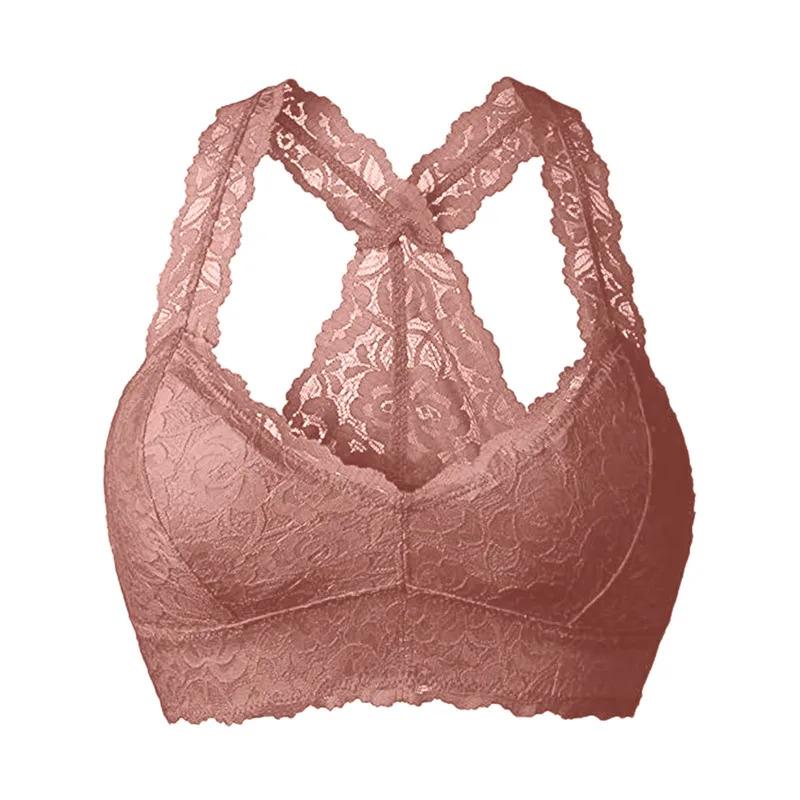 Women Lace Sports Bras Comfortable Bralette Solid Underwear Vest Female Wireless Lingerie Breathable Bra S-3xl Bralette Woman