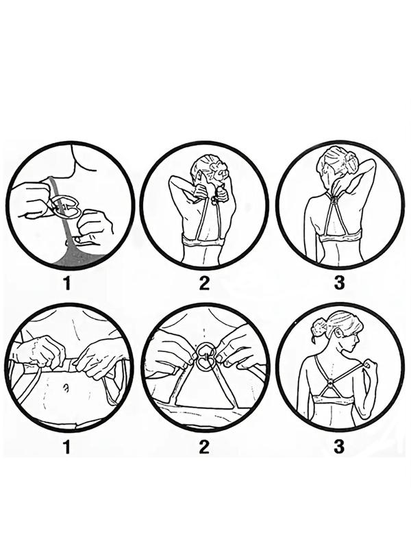 4pcs set Women's Invisible Backless Buckle Bra Strap, Anti-Slip Backless Strap Clip, Backless Strap Clips for Women's Lingerie