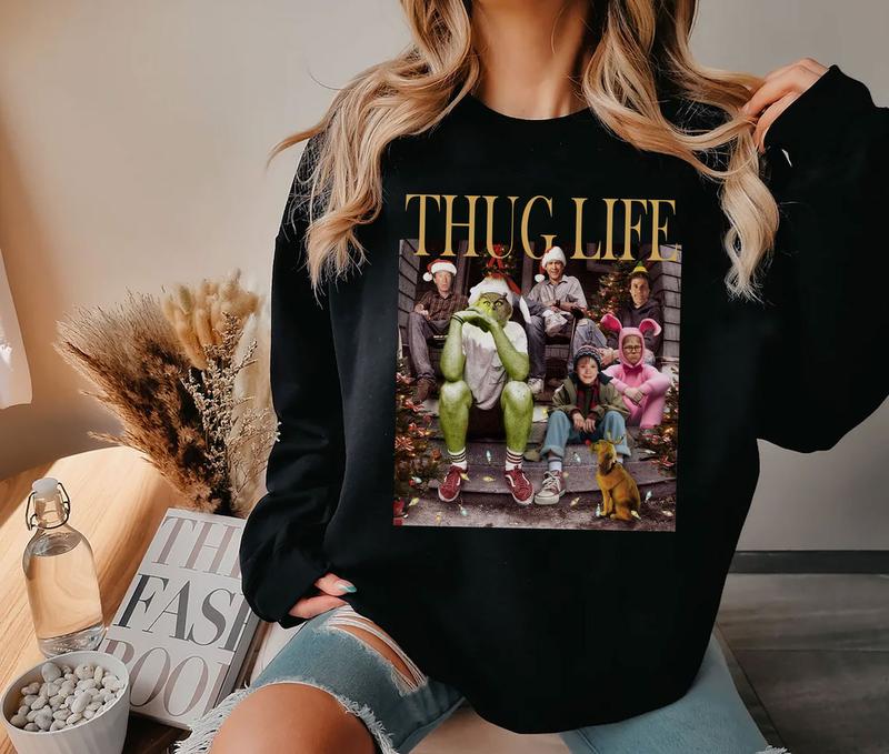 Thug Life Christmas Movie Shirt, Grinchhmas Home Alone Christmas Vacation shirt, Christmas Character Shirt, Funny Christmas Thief Shirt, Christmas Movie Thug Life Shirt
