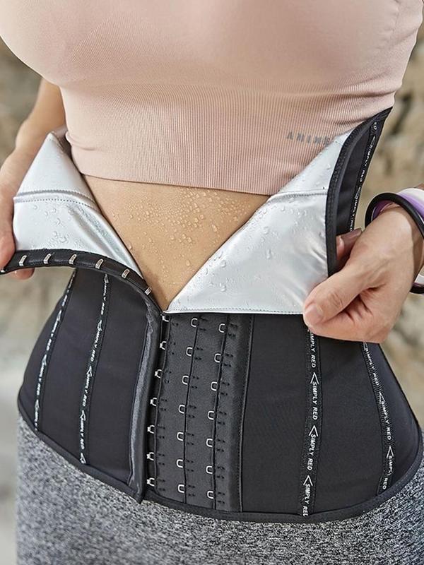 Women's Solid Buckle Front Waist Trainer, Fashion Casual Body Shaper for Daily Wear, Tummy Slimming Waist Trainer for Spring Fall Winter