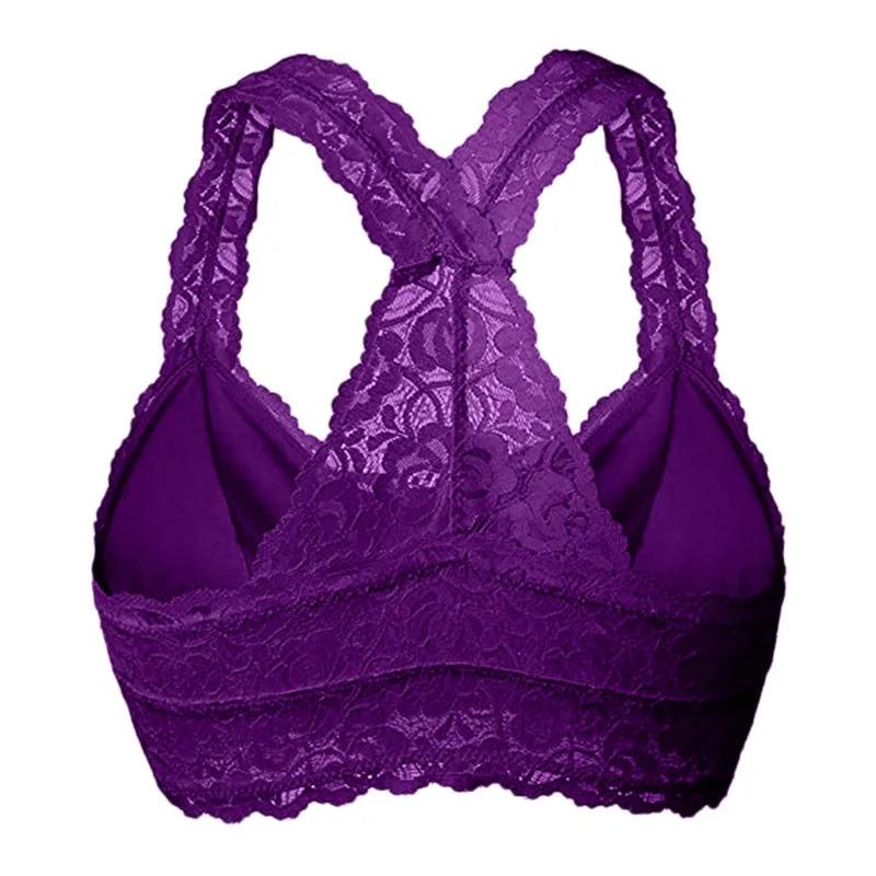 Women Lace Sports Bras Comfortable Bralette Solid Underwear Vest Female Wireless Lingerie Breathable Bra S-3xl Bralette Woman