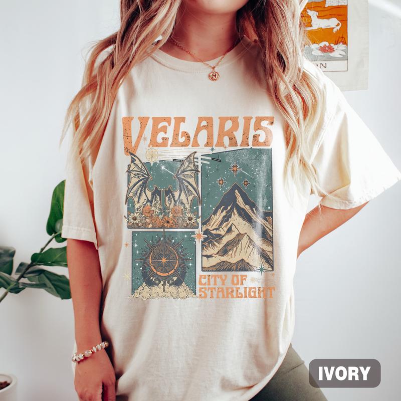Velaris City of Starlight Acotar Comfort Colors Shirt, The Night Court Shirt, Bookworm Shirt, Court of Thorns and Roses, Acotar Shirt, Bookish Gifts