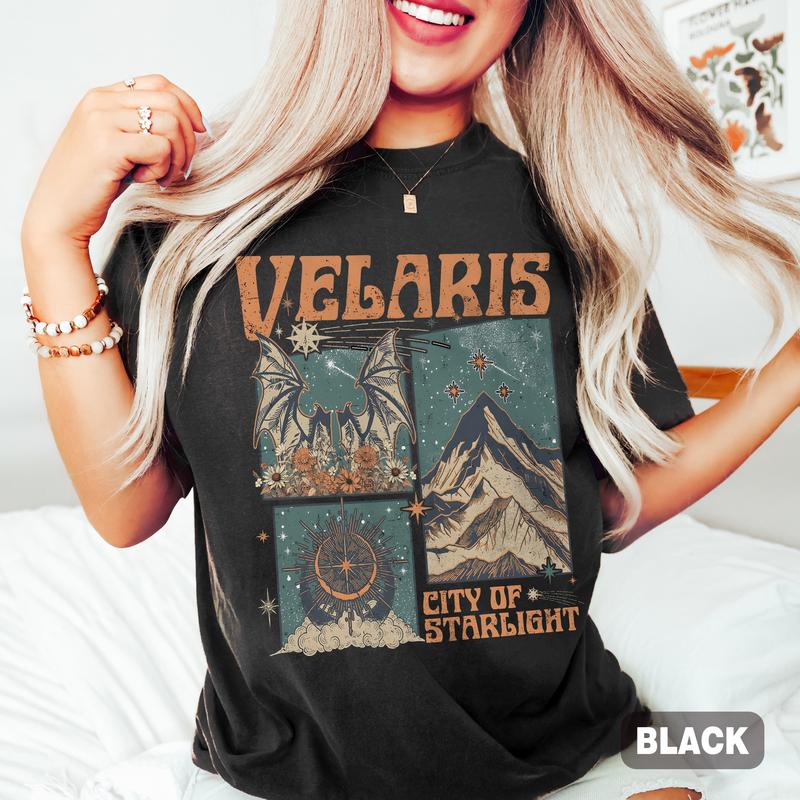 Velaris City of Starlight Acotar Comfort Colors Shirt, The Night Court Shirt, Bookworm Shirt, Court of Thorns and Roses, Acotar Shirt, Bookish Gifts