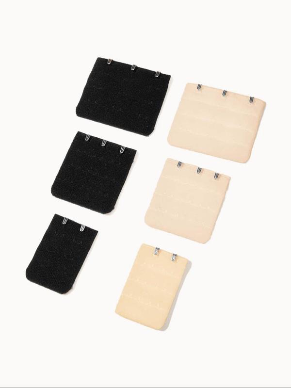 Women's 6pcs Solid Bra Extenders, Adjustable Bra Extenders, Bra Accessories for Women, Comfort Basic Womenswear, Lady Underwear Accessories for Daily Wear