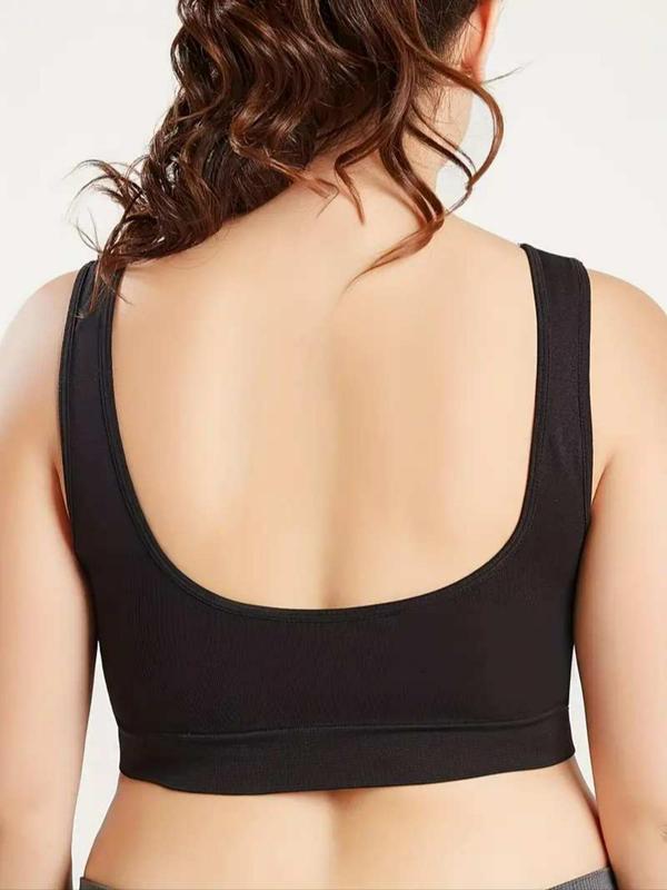 Women's Solid Wireless Push Up Bra, Soft Comfortable Breathable Bra, Women's Lingerie for All Seasons