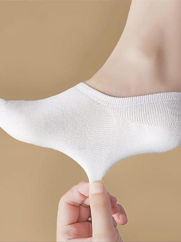 Women's Plain Anti-slip Invisible Socks, Casual Basic Moisture Wicking Soft Comfy Breathable Socks for All Seasons Daily Wear, Women's Socks