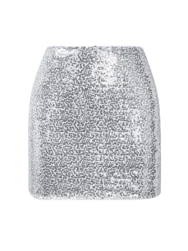 Women's Glitter Sequin Zipper High Waist Bodycon Skirt, Summer Clothes Women, Shimmering Summer Skirt, Women's Skirt for Party Club Night Out