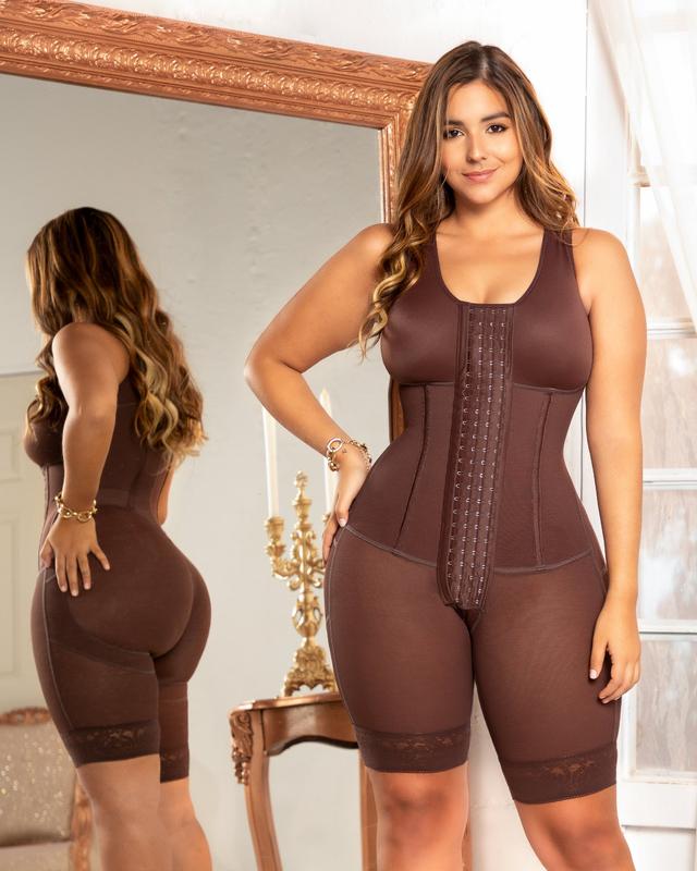 Fajas Stretch Tummy Control Shapewear Breast-Covering Sleeveless One-Piece Breasted Breast-Covering Girdle Colombian Women'S Girdle Sculpting Butt Lifter Mid Thigh Full Bodysuit