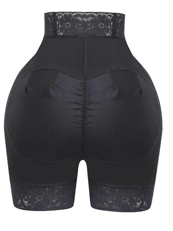 Women's Contrast Lace High Waist Shapewear Shorts, Casual Tummy Control Butt Lift Shaper, Ladies Shapewear Bottoms for Daily Wear