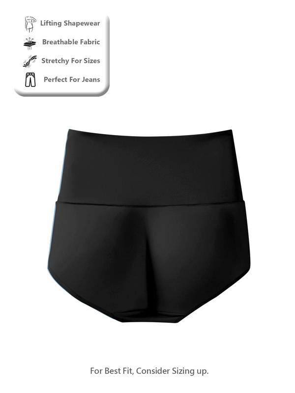 Women's Plain High Waist Butt Lift Panty, Summer Wear, Solid Color Seamless Panties, Soft Comfy Breathable Knicker for Daily Wear