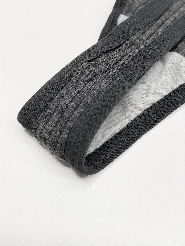 Women's Plain Ribbed Thong, Casual Comfy Breathable Panty for Daily Wear, Soft Comfy Underwear for All Seasons, Panties for Women