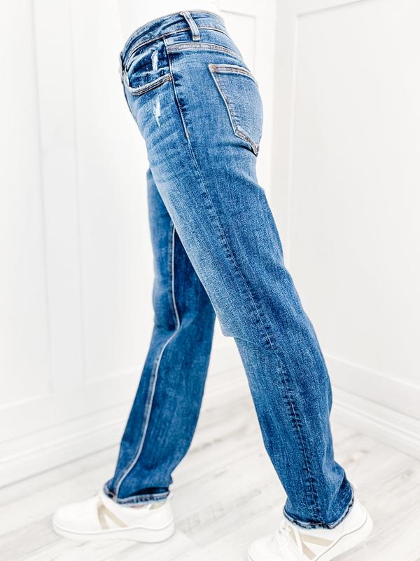 Vervet DELILAH Mid-Rise Straight Leg Denim Jeans