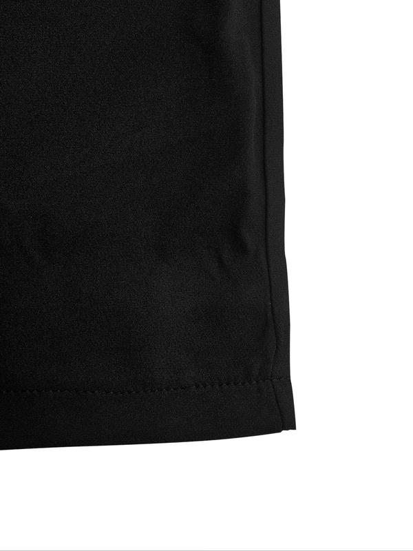 Women's Plain Chain Decor Plicated Shorts, Elegant Fashion Casual Shorts for Daily Outdoor Wear, Ladies Bottoms for All Seasons