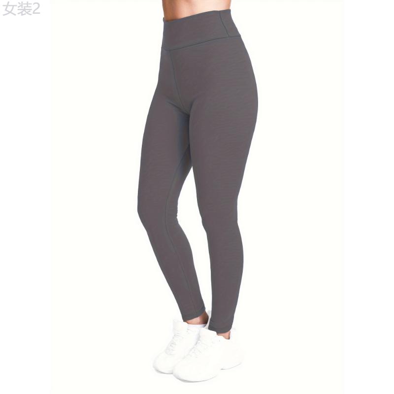 Stretchy High-Waisted Fashion Leggings - Comfortable Solid Color Long Leggings with Elastic Waistband, Soft and Breathable Fabric, Perfect for Daily Wear, Women's Clothing  pantaloons pants cuff cargos  cuffed cargos taylor knibb brown pants  Spandex Wome