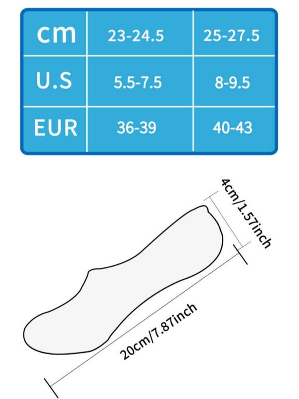 Women's Plain Anti-slip Invisible Socks, Casual Basic Moisture Wicking Soft Comfy Breathable Socks for All Seasons Daily Wear, Women's Socks