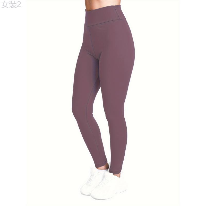 Stretchy High-Waisted Fashion Leggings - Comfortable Solid Color Long Leggings with Elastic Waistband, Soft and Breathable Fabric, Perfect for Daily Wear, Women's Clothing  pantaloons pants cuff cargos  cuffed cargos taylor knibb brown pants  Spandex Wome