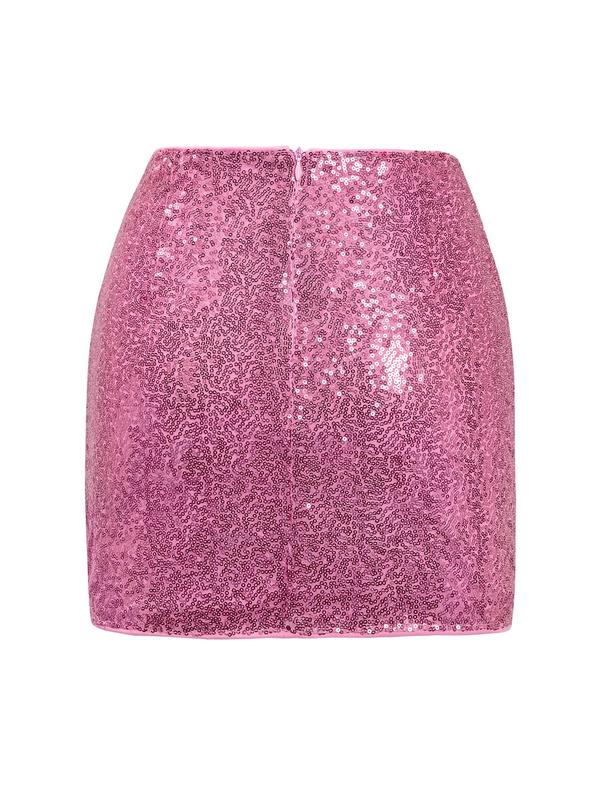 Women's Glitter Sequin Zipper High Waist Bodycon Skirt, Summer Clothes Women, Shimmering Summer Skirt, Women's Skirt for Party Club Night Out