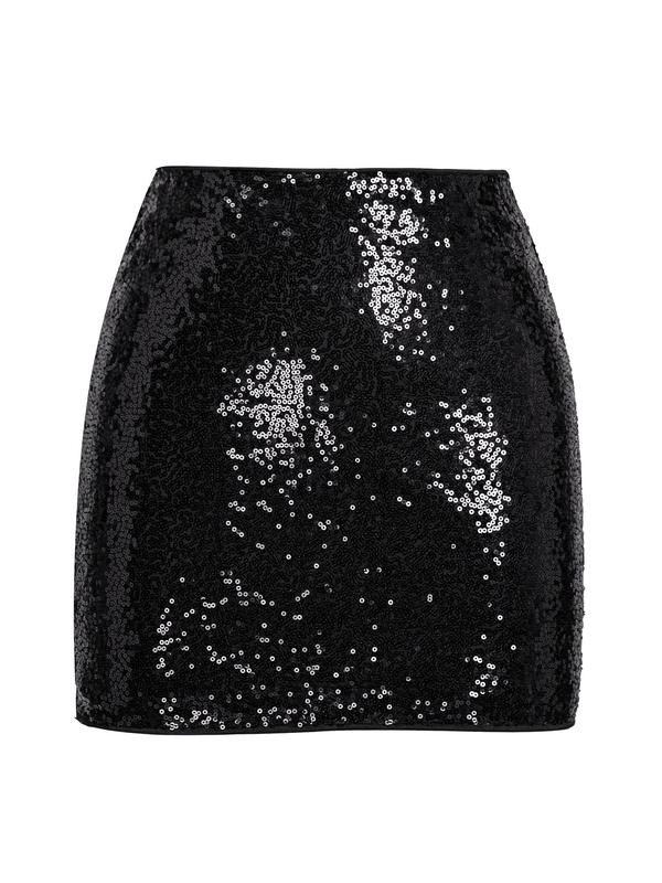 Women's Glitter Sequin Zipper High Waist Bodycon Skirt, Summer Clothes Women, Shimmering Summer Skirt, Women's Skirt for Party Club Night Out