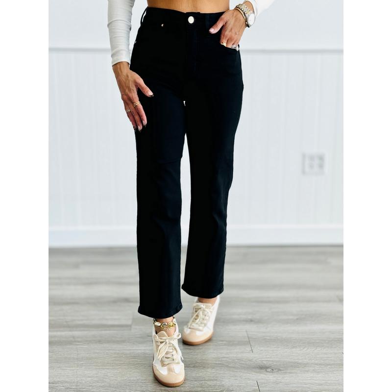 Risen Black Say Goodbye Straight Jeans (Reg & Plus)