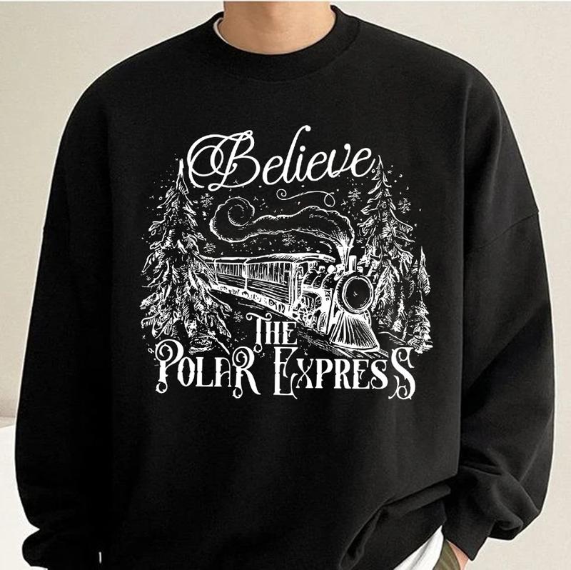 Believe P0lar Ex.press Christmas Tshirt Sweatshirt Hoodie, North Pole Magic Christmas Shirt, Gift for Xmas