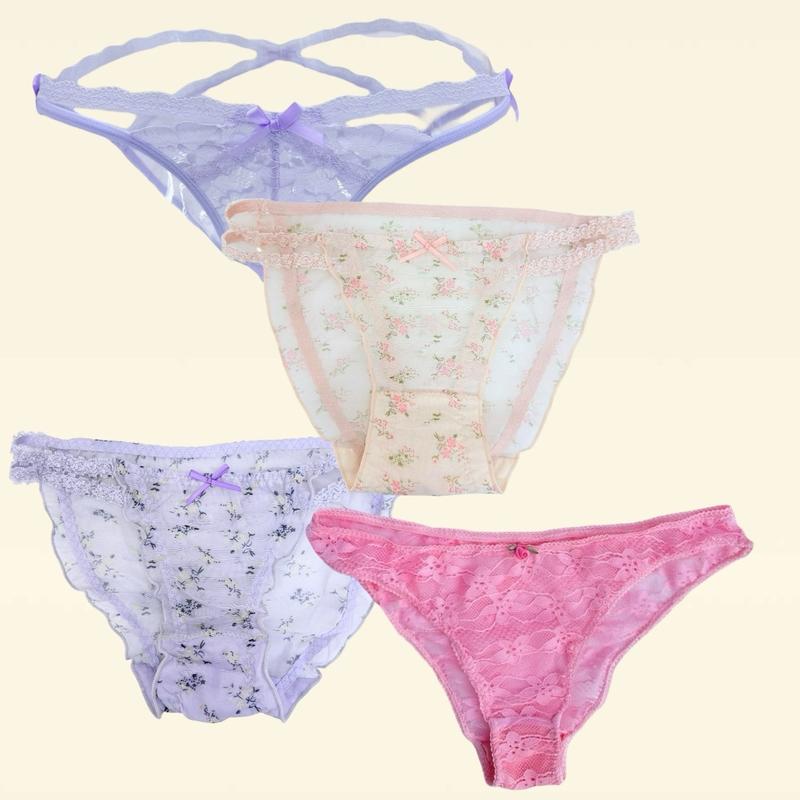 XS S  Milanblocks Coquette Bow Lace Cute Panties - Soft Lace Material with Charming Bow Accent - Comfort Comfortable