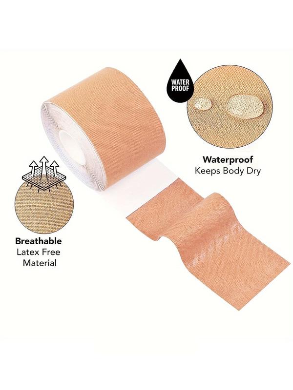 Women's Plain Breast Lift Tape, 1 Count Skin-Friendly Waterproof Non Elastic Boob Tape, Bra Accessories for Daily Use