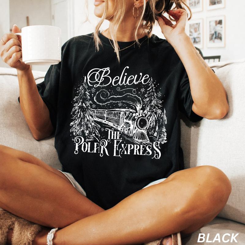 Believe P0lar Ex.press Christmas Tshirt Sweatshirt Hoodie, North Pole Magic Christmas Shirt, Gift for Xmas