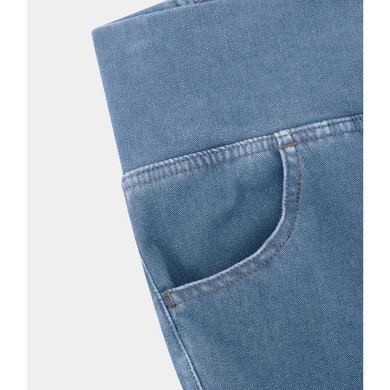 HalaraMagic High Waisted Crossover Pocket Cool Touch Washed Stretchy Knit Casual Super Flare Jeans