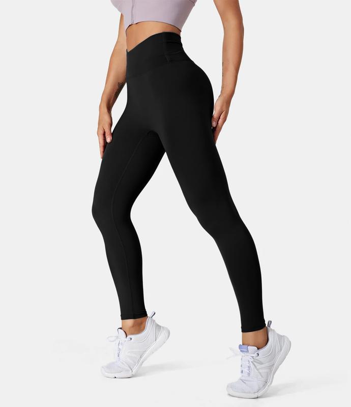 Halara Softlyzero plush Crossover Color Block 7 8 Leggings