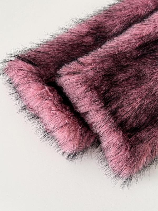 Women's Faux Fur Leg Warmers, Y2K Casual Soft Comfy Fuzzy Leg Warmers for Fall & Winter, Women's Leg Socks for Daily Wear