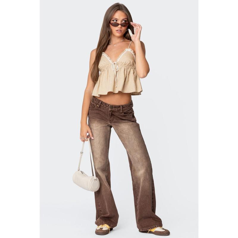 Alysse Low Rise Washed Jeans