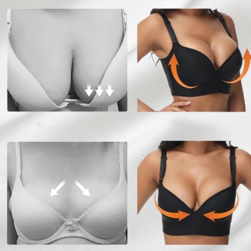  Women's Adjustable Strap Underwire Bra, Comfy Bralettes, Push Up Bra, Casual Buckle Back Push Up Lingerie Top, Soft Comfy Breathable Plus Underwear for Daily Wear, Plus Size Wear 2024,  Tops for Women
