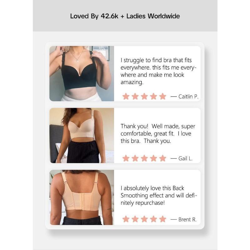  Women's Adjustable Strap Underwire Bra, Comfy Bralettes, Push Up Bra, Casual Buckle Back Push Up Lingerie Top, Soft Comfy Breathable Plus Underwear for Daily Wear, Plus Size Wear 2024,  Tops for Women
