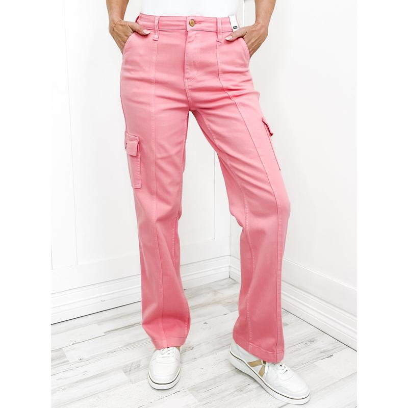 Judy Blue Pink Cargo Jeans
