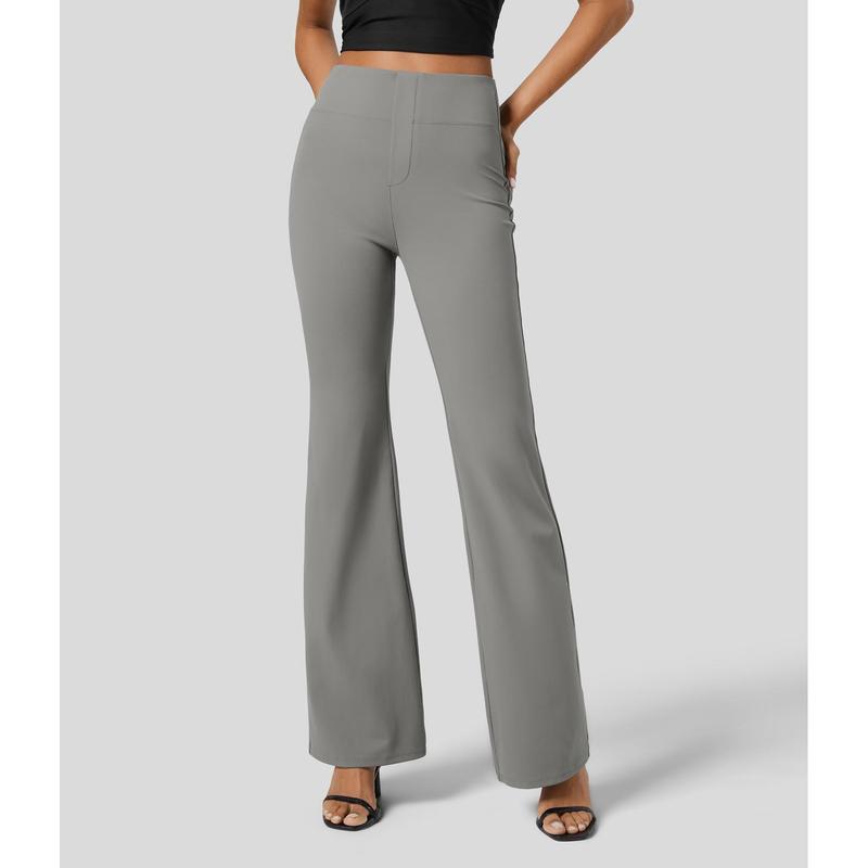 Halara High Waisted Back Side Pocket Slight Flare Work Pants