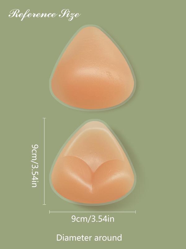 Women's Solid Color Triangle Shape Silicone Bra Insert, Soft Breathable Comfortable Breast Pad for Daily Wear, Lingerie Accessories for Women