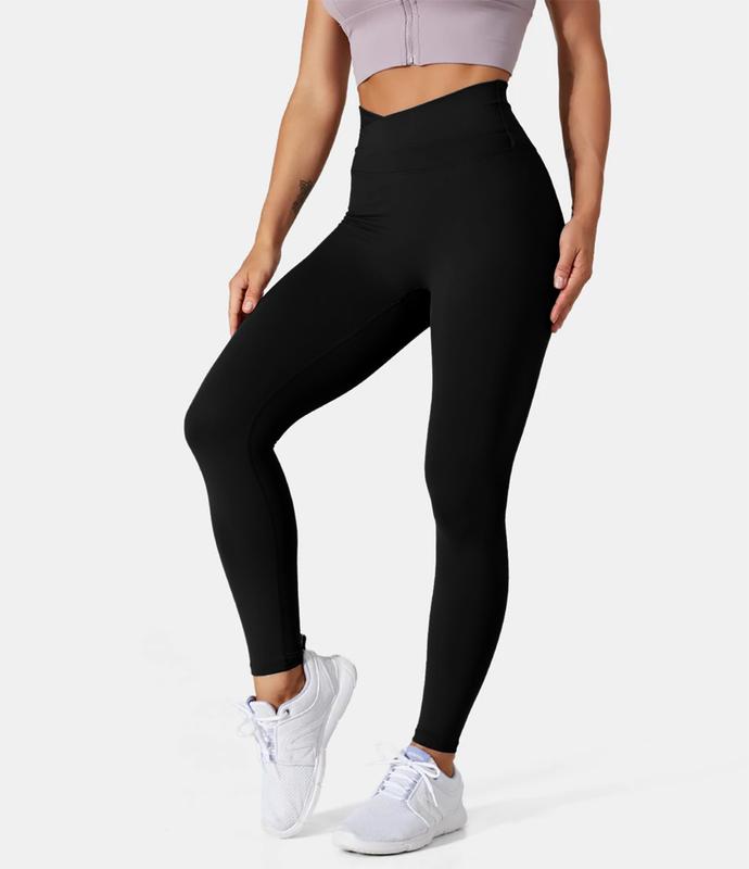 Halara Softlyzero plush Crossover Color Block 7 8 Leggings