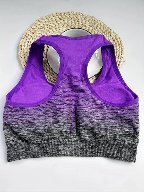 Women's Ombre Print Padded Lingerie Top, Push Up Bra, Lady Breathable Comfortable Racer Back Bra, Lingerie for Women, Women's Lingerie for All Seasons Daily Wear, Womenswear Underwear
