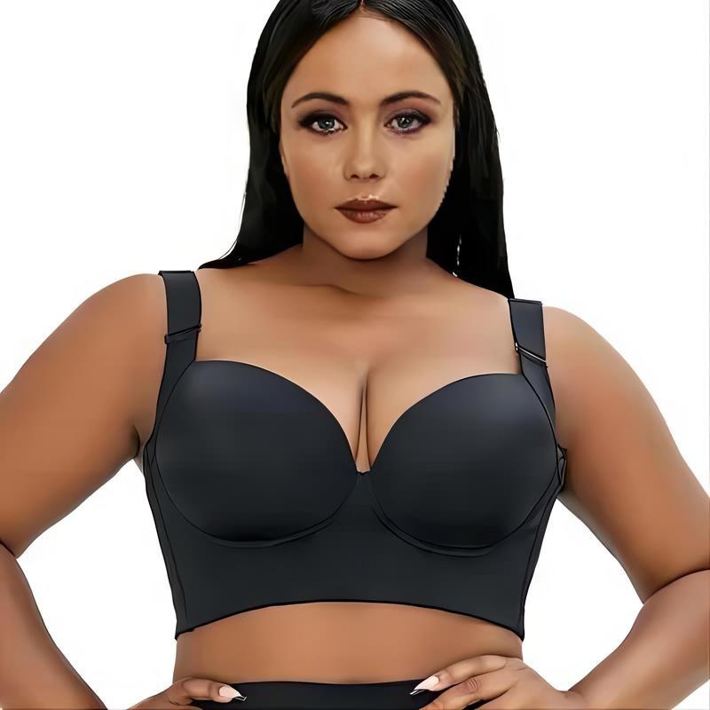  Women's Adjustable Strap Underwire Bra, Comfy Bralettes, Push Up Bra, Casual Buckle Back Push Up Lingerie Top, Soft Comfy Breathable Plus Underwear for Daily Wear, Plus Size Wear 2024,  Tops for Women