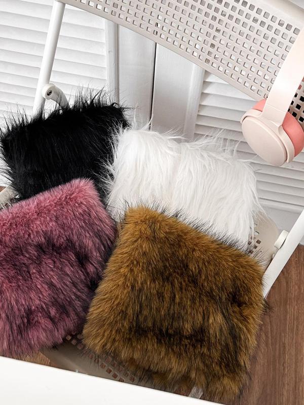 Women's Faux Fur Leg Warmers, Y2K Casual Soft Comfy Fuzzy Leg Warmers for Fall & Winter, Women's Leg Socks for Daily Wear