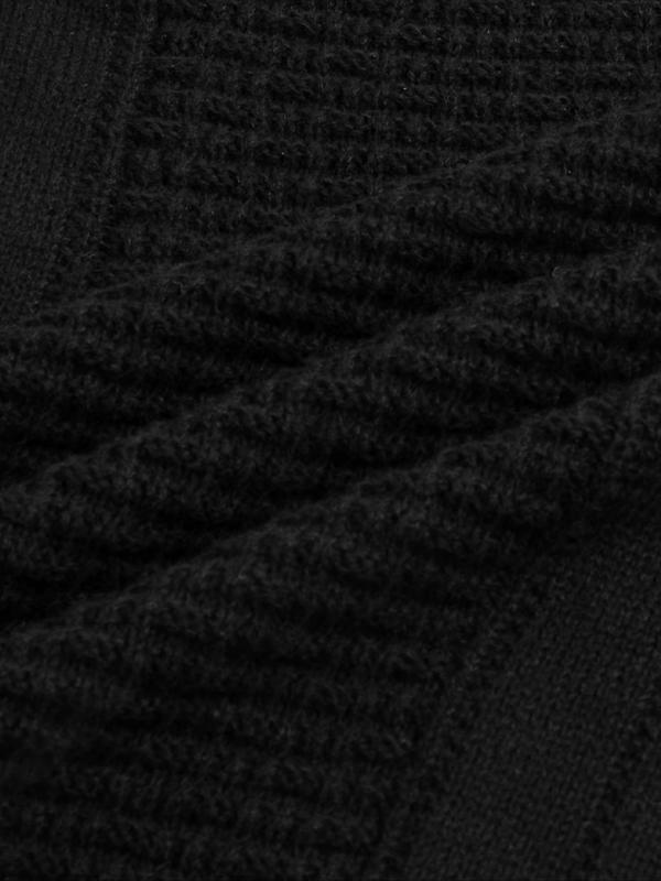 Women's Textured Hollow Out Drop Shoulder Sweater Dress, Casual Long Sleeve Round Neck Knit Dress for Fall & Winter, Women's Knitwear for Daily Wear, Fall Outfits, Fallfreshness