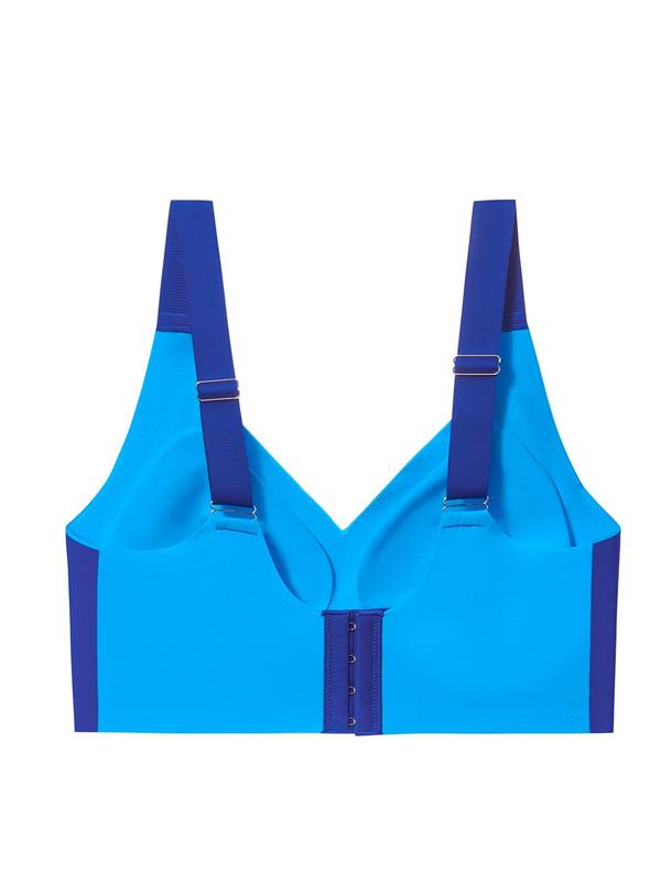Women's Colorblock Patchwork Print Push Up Bra, Comfortable Breathable Adjustable Strap Bra, Softness Seamless Underwear for Women Bridal