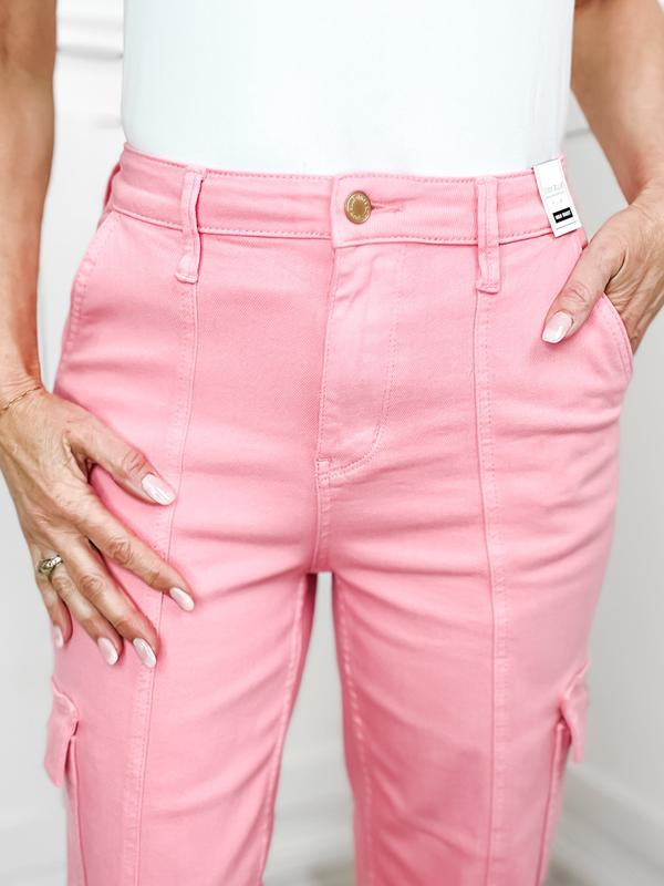 Judy Blue Pink Cargo Jeans