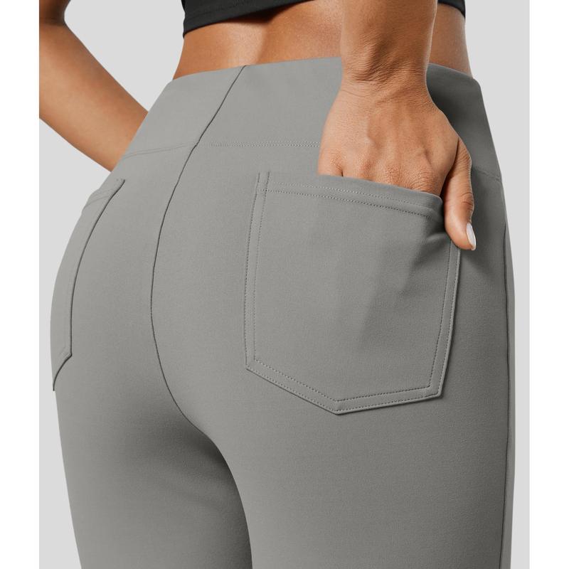 Halara High Waisted Back Side Pocket Slight Flare Work Pants