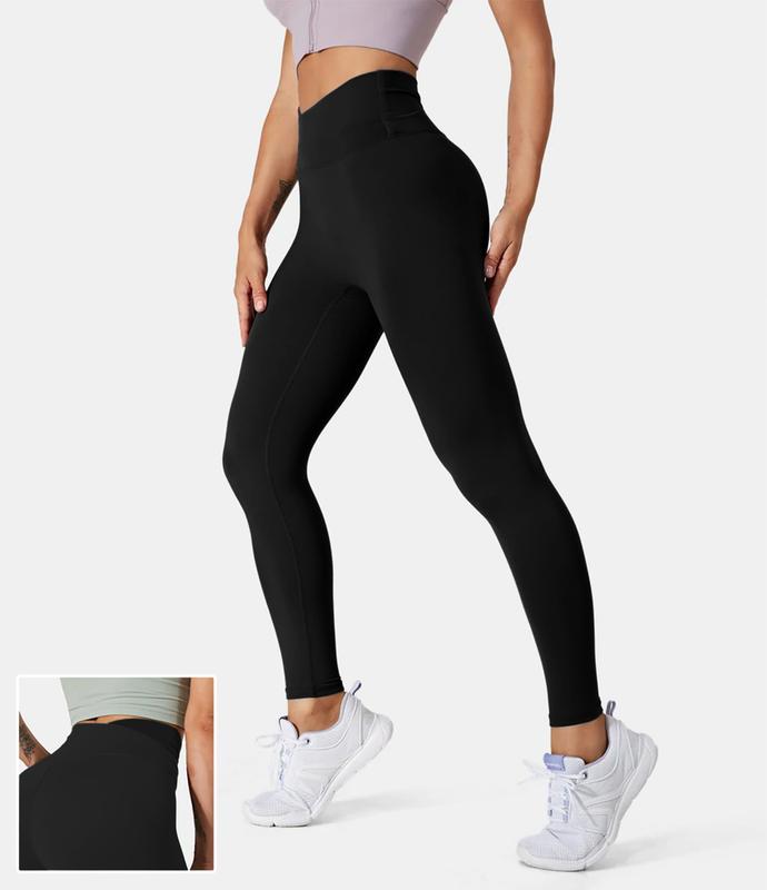 Halara Softlyzero plush Crossover Color Block 7 8 Leggings