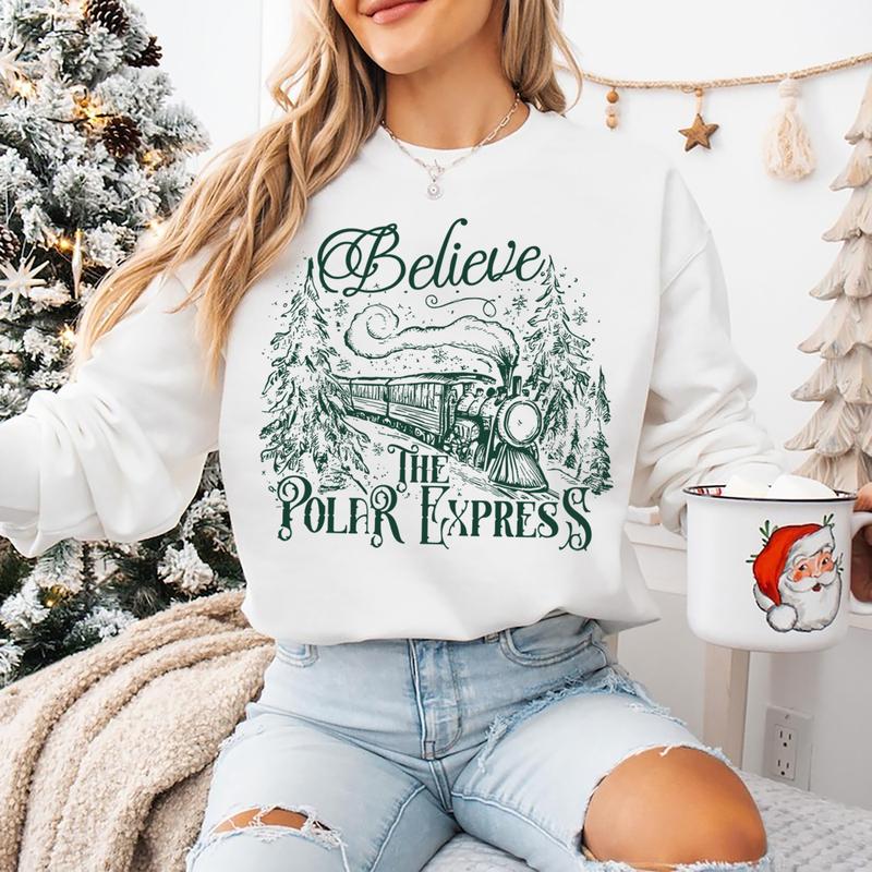 Believe P0lar Ex.press Christmas Tshirt Sweatshirt Hoodie, North Pole Magic Christmas Shirt, Gift for Xmas