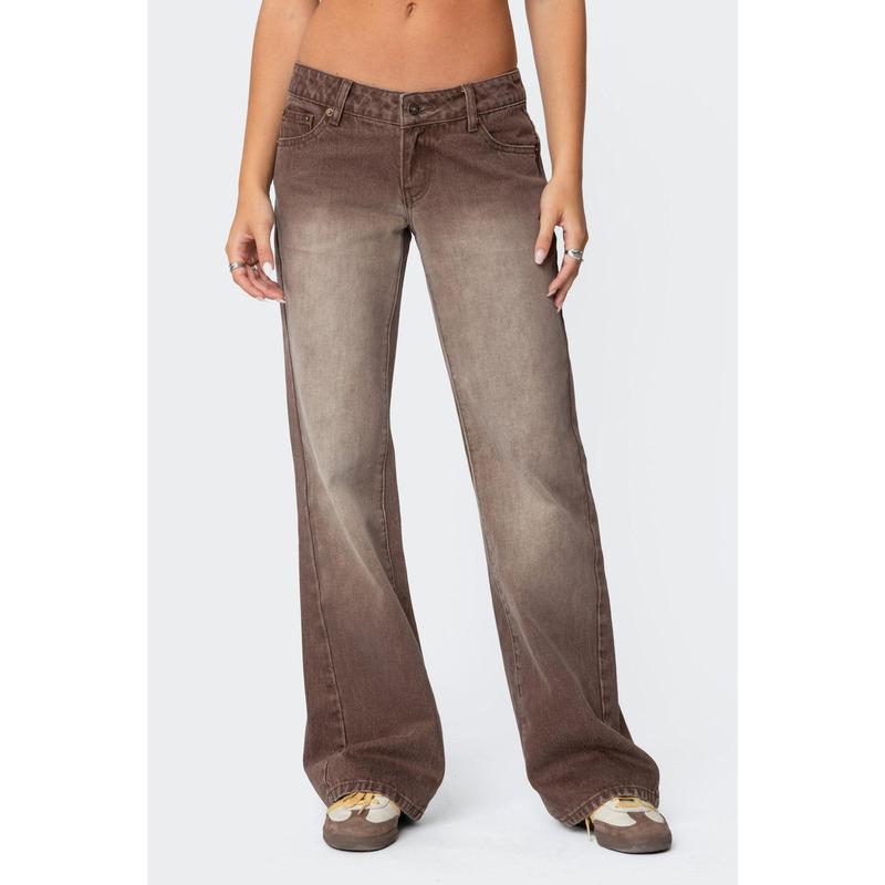 Alysse Low Rise Washed Jeans