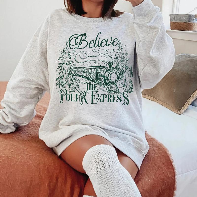 Believe P0lar Ex.press Christmas Tshirt Sweatshirt Hoodie, North Pole Magic Christmas Shirt, Gift for Xmas